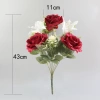 The wedding is decorated with a center of 9 pieces of artificial and simple flowers Item Picture